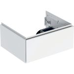 Mueble bajo Geberit ONE para lavabo, con un cajón: Ancho de lavabo=60cm, Blanco / Cubierto brillante intenso